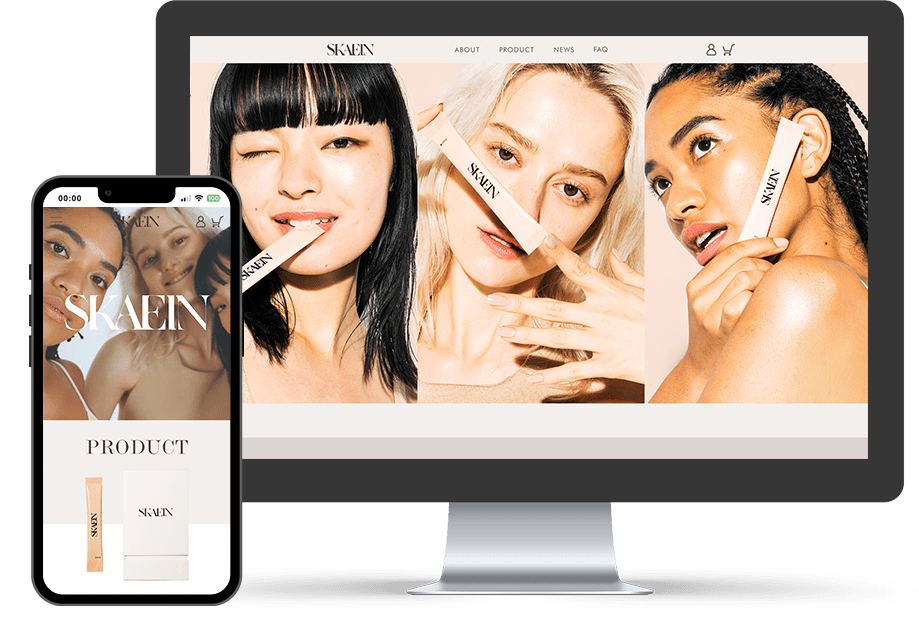 SKAEIN様 コーポレートサイト レスポンシブ 構成 デザイン コーディング